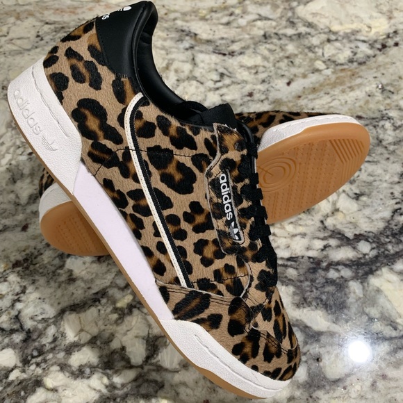 Men’s Adidas Continental Black White Leopard Print